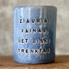 Blue ceramic tumbler mug for him