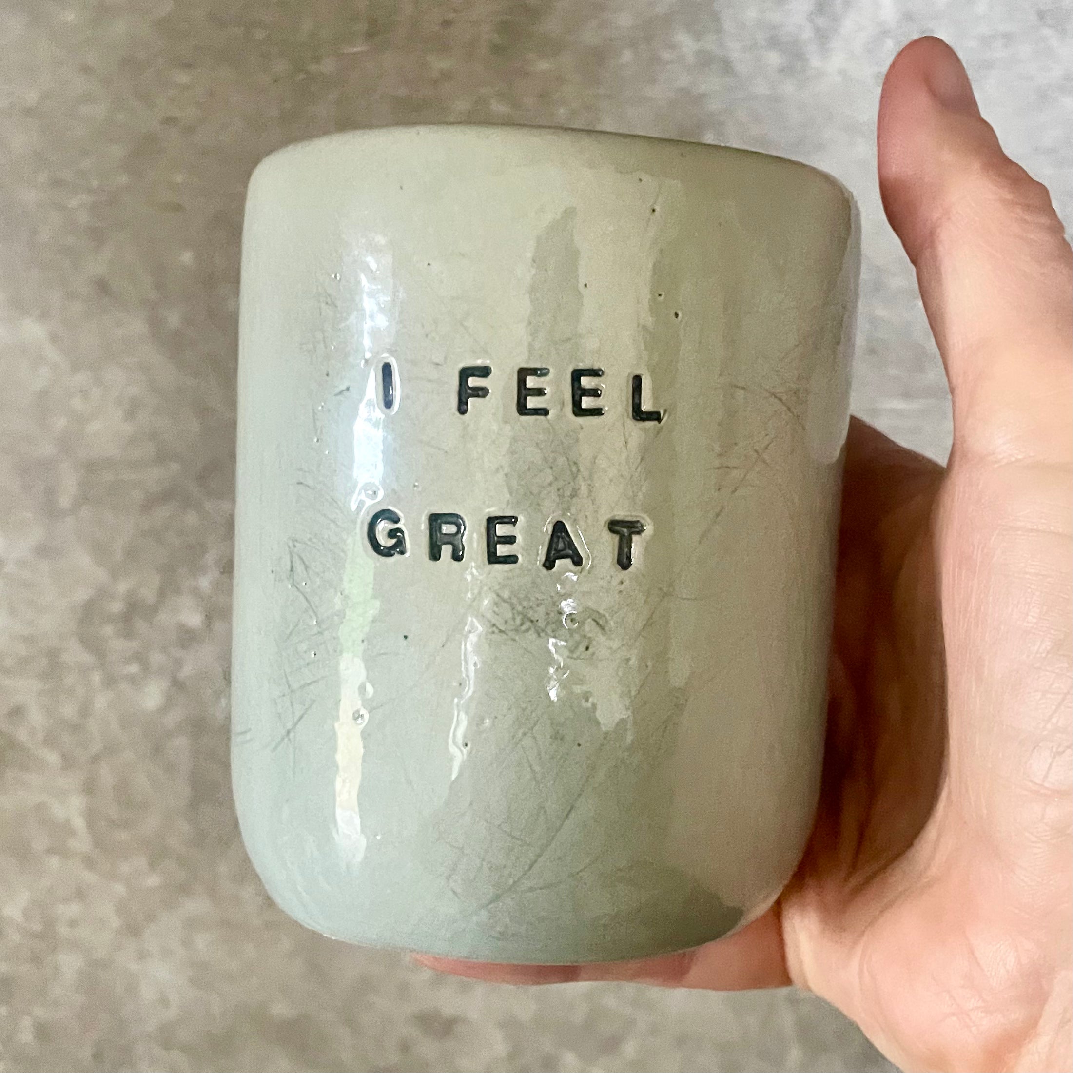 Blue affirmation tumbler