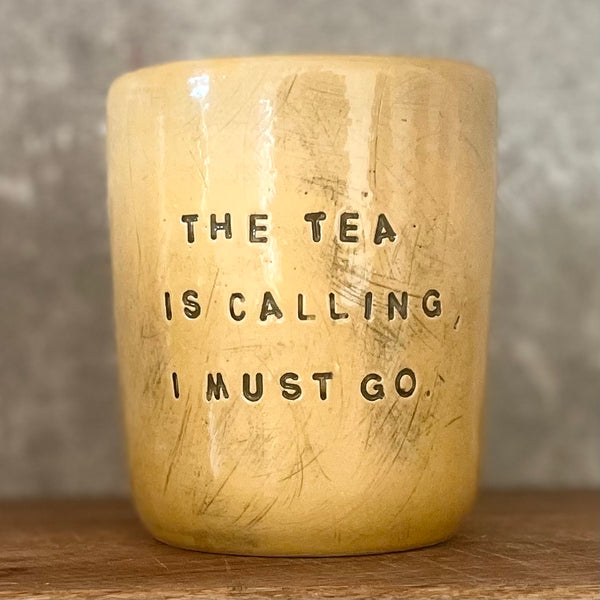 Yellow tumbler for tea lover