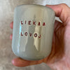Blue small mugs without handle "Liekam lovoj'