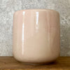 Big pink stoneware mug without handle