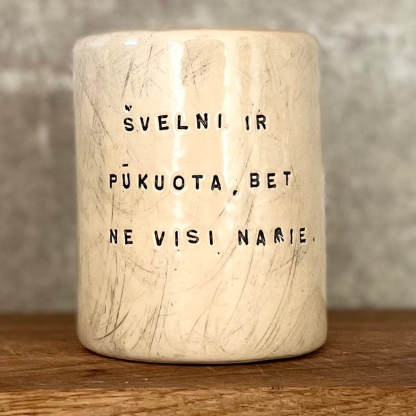 Funny ceramic tumbler mug for her