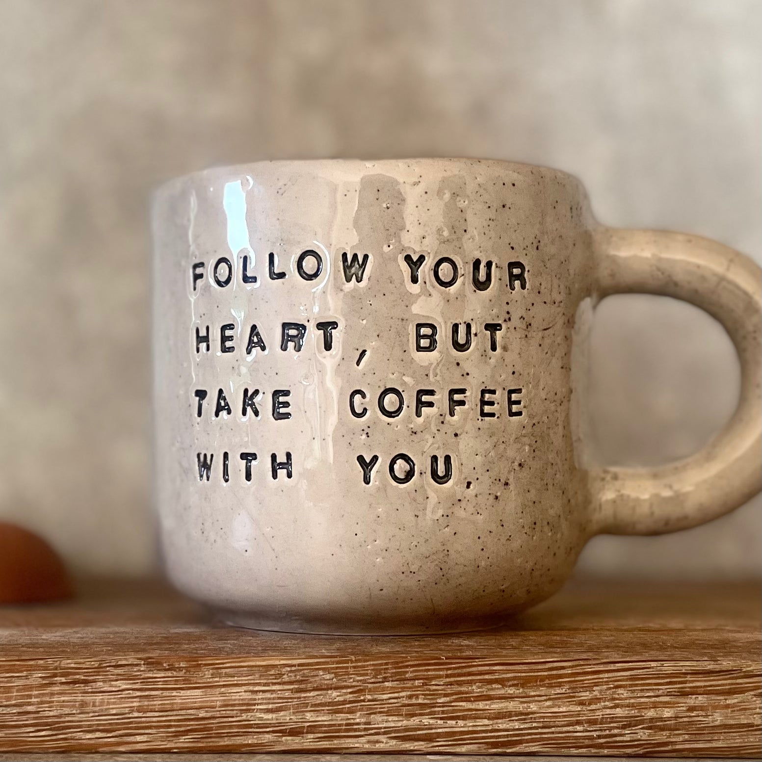 Big mug with saying about coffee   | RedTuxedoCeramics