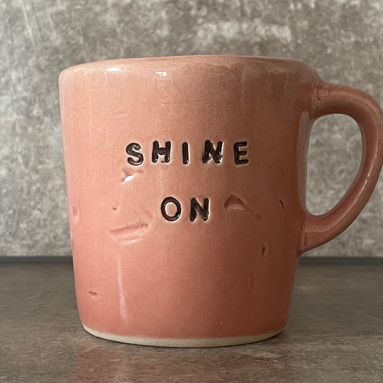 Small pink mug SHINE ON