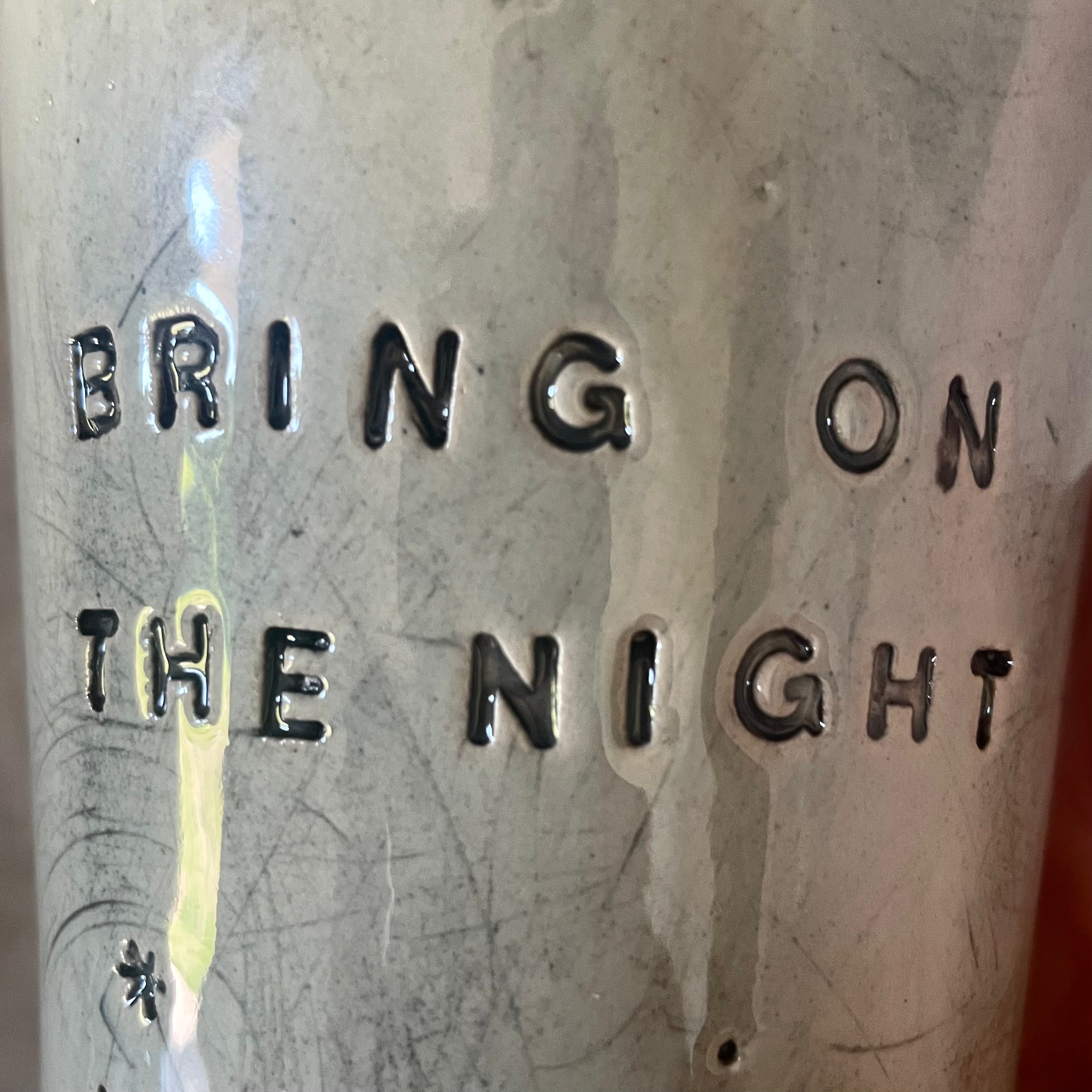 Blue tumbler mug BRING ON THE NIGHT