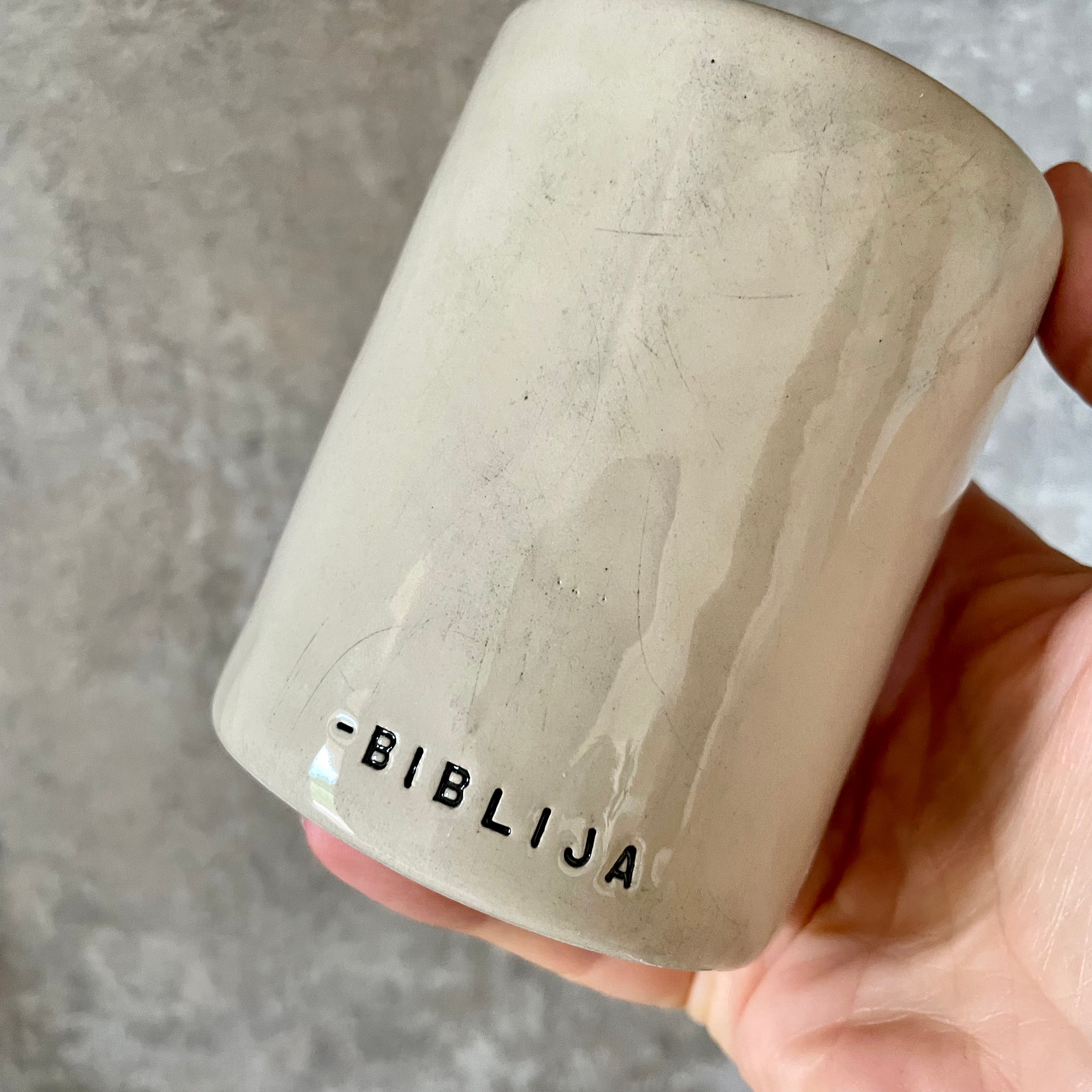 Tumbler mug with quote from Bible