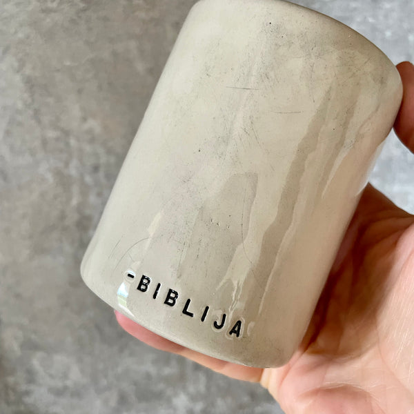 Tumbler mug with quote from Bible