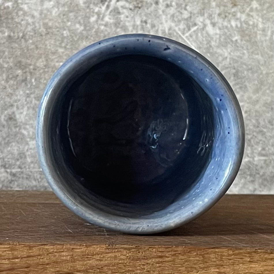 Blue ceramic tumbler mug for him