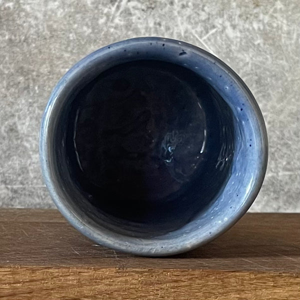 Blue ceramic tumbler mug for him