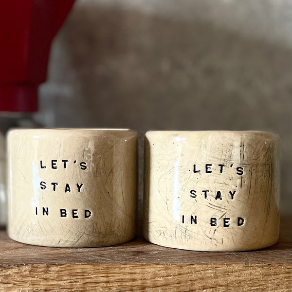 Set of two handmade ceramic espresso cups