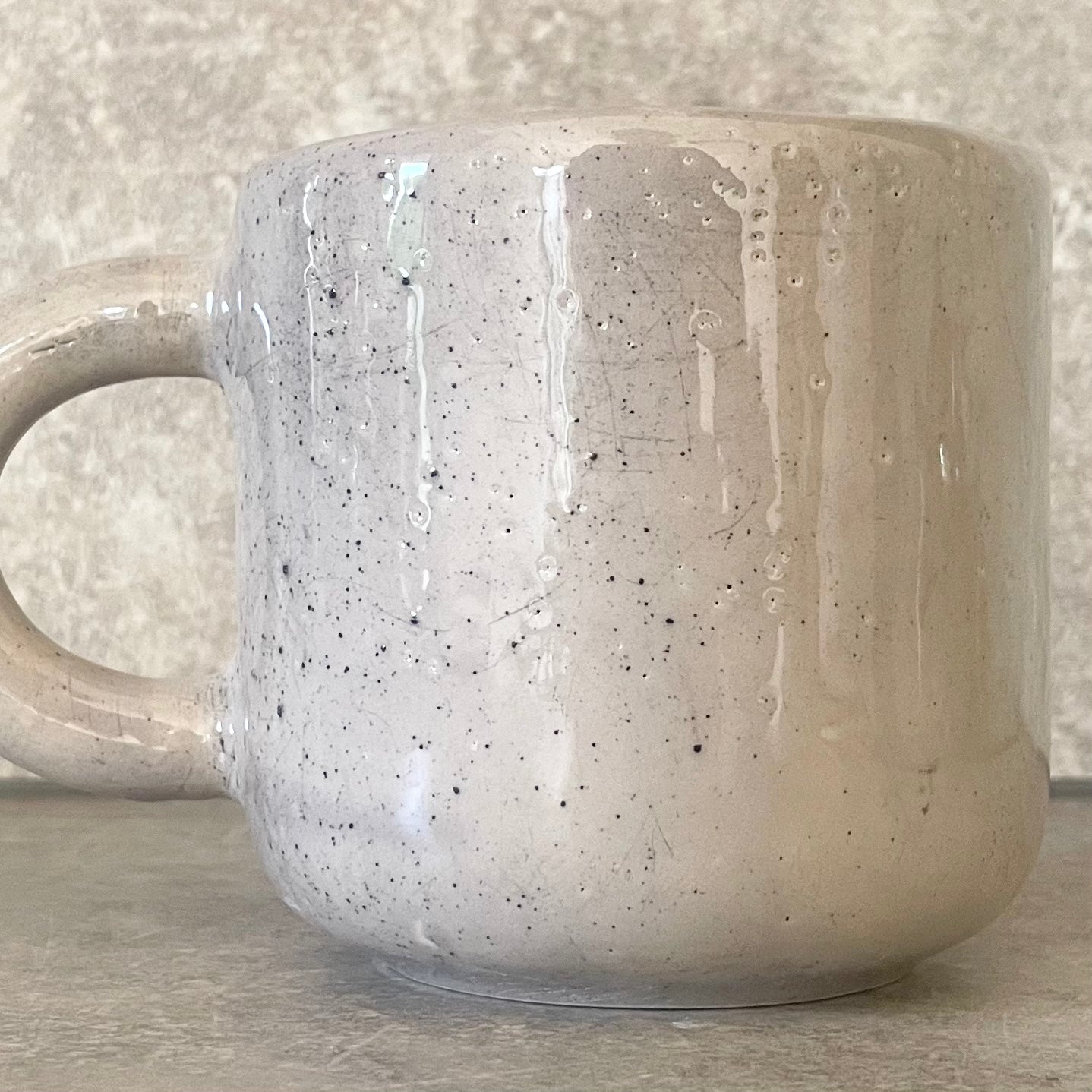 Big heavy mug with saying about coffee