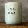 Blue affirmation tumbler| RedTuxedoCeramics
