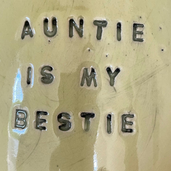 Big yellow stoneware mug