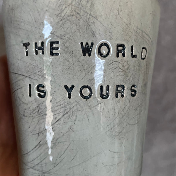 Pale blue inspirational mug