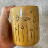 Yellow mushroom mug