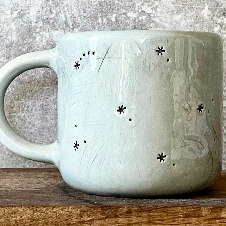 Blue ceramic mug SALDŽIŲ SAPNŲ