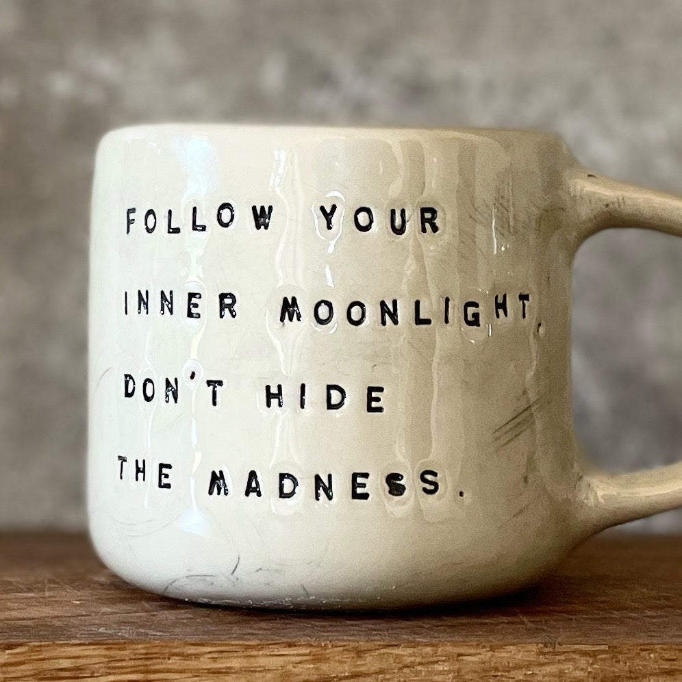 Ceramic coffee mug with writer quote | Red Tuxedo Ceramics