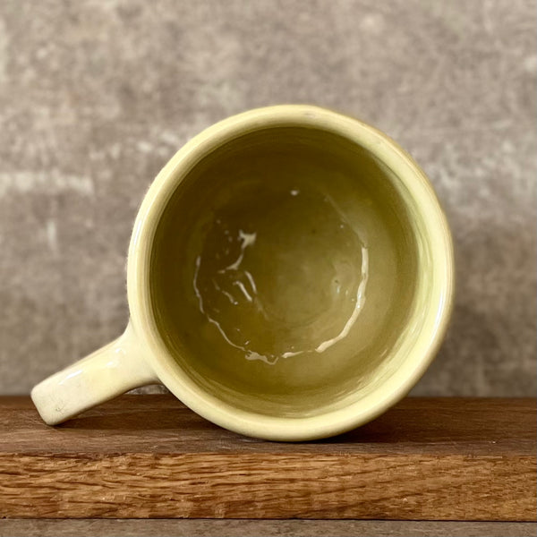 Big yellow stoneware mug