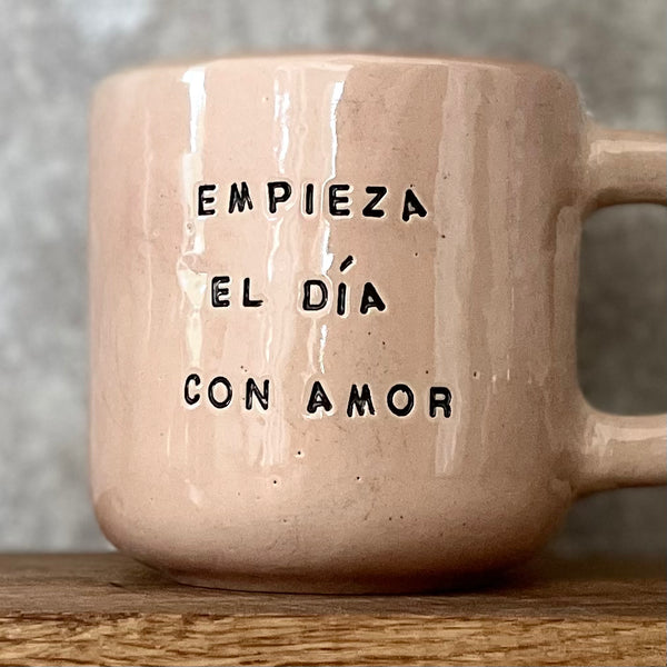 Big handmade mug with Spanish saying | RedTuxedoCeramics