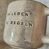 Big mug with words in German