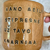 Brownish mug with lovely saying