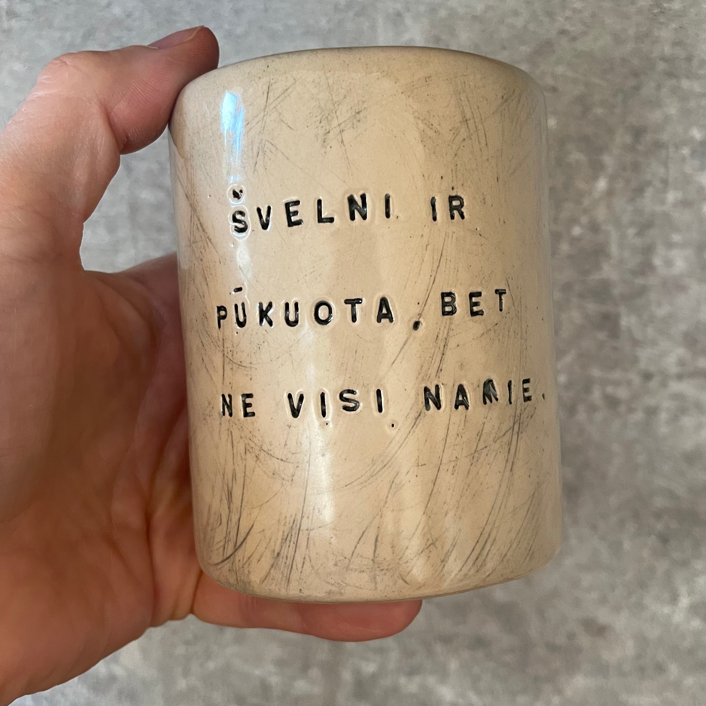 Funny ceramic tumbler mug for her