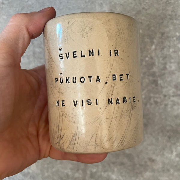 Funny ceramic tumbler mug for her