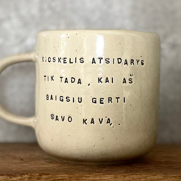 Didelis puodelis su juokingu užrašu| RedTuxedoCeramics