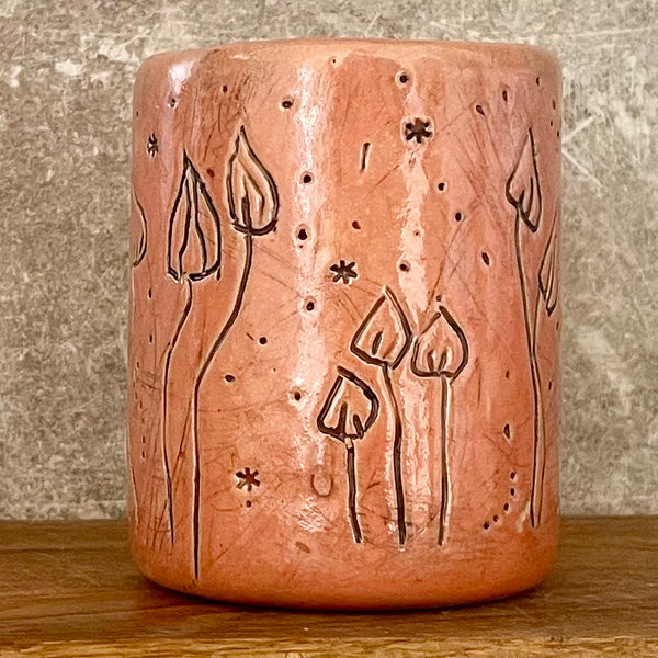 Pink shroomie mug