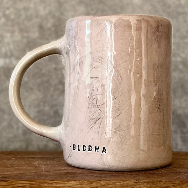 Big stoneware mug with quote