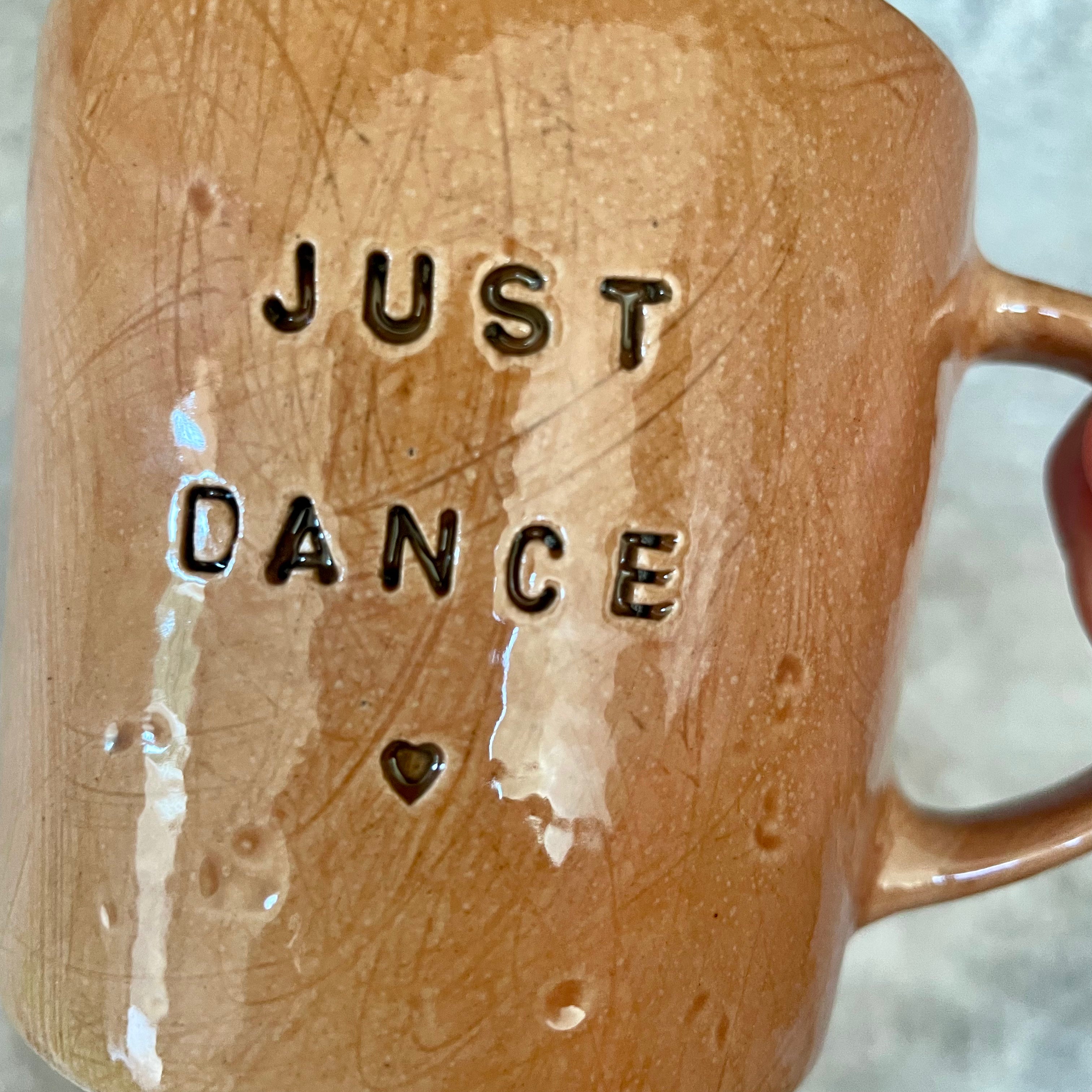 Brown mug JUST DANCE