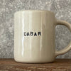 White mug "DABAR & ČIA"