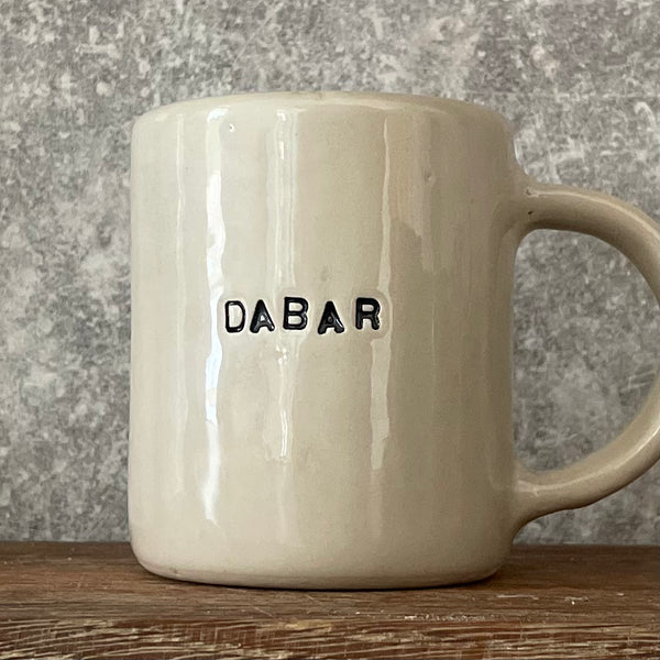 White mug "DABAR & ČIA"