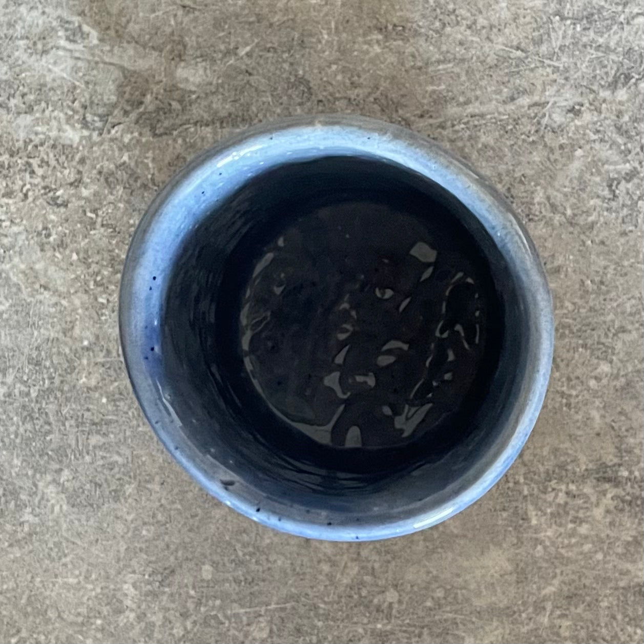 Blue ceramic tumbler mug for him