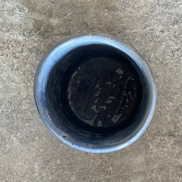 Blue ceramic tumbler mug for him