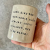 Tumbler mug with quote from Bible in Lithuanian