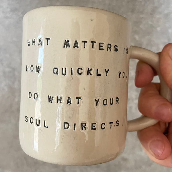 Ceramic mug with quote by Rumi