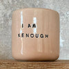 Pink ceramic tumbler mug I AM KENOUGH