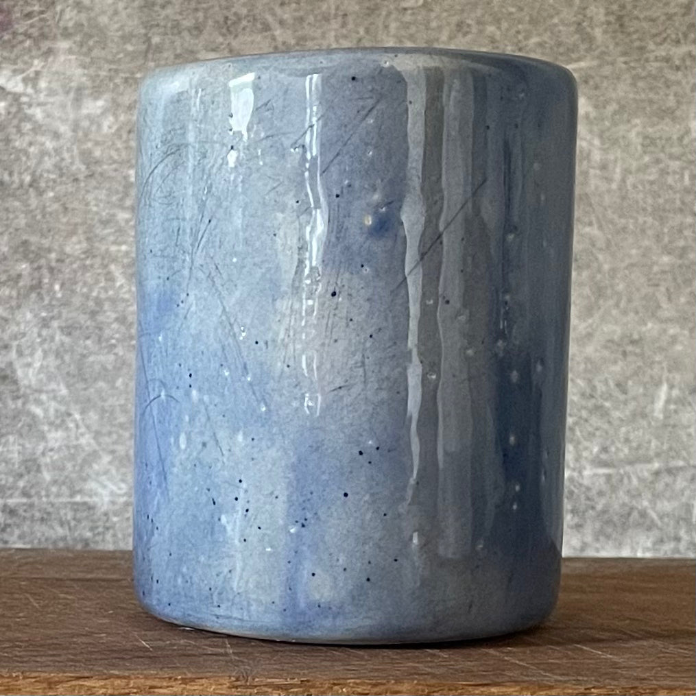 Blue ceramic tumbler mug for him