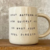 Ceramic mug with quote by Rumi