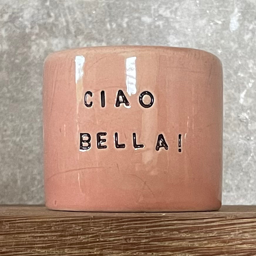 Small pink tumbler mug CIAO BELLA!