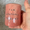 Sweet pink gratitude mug