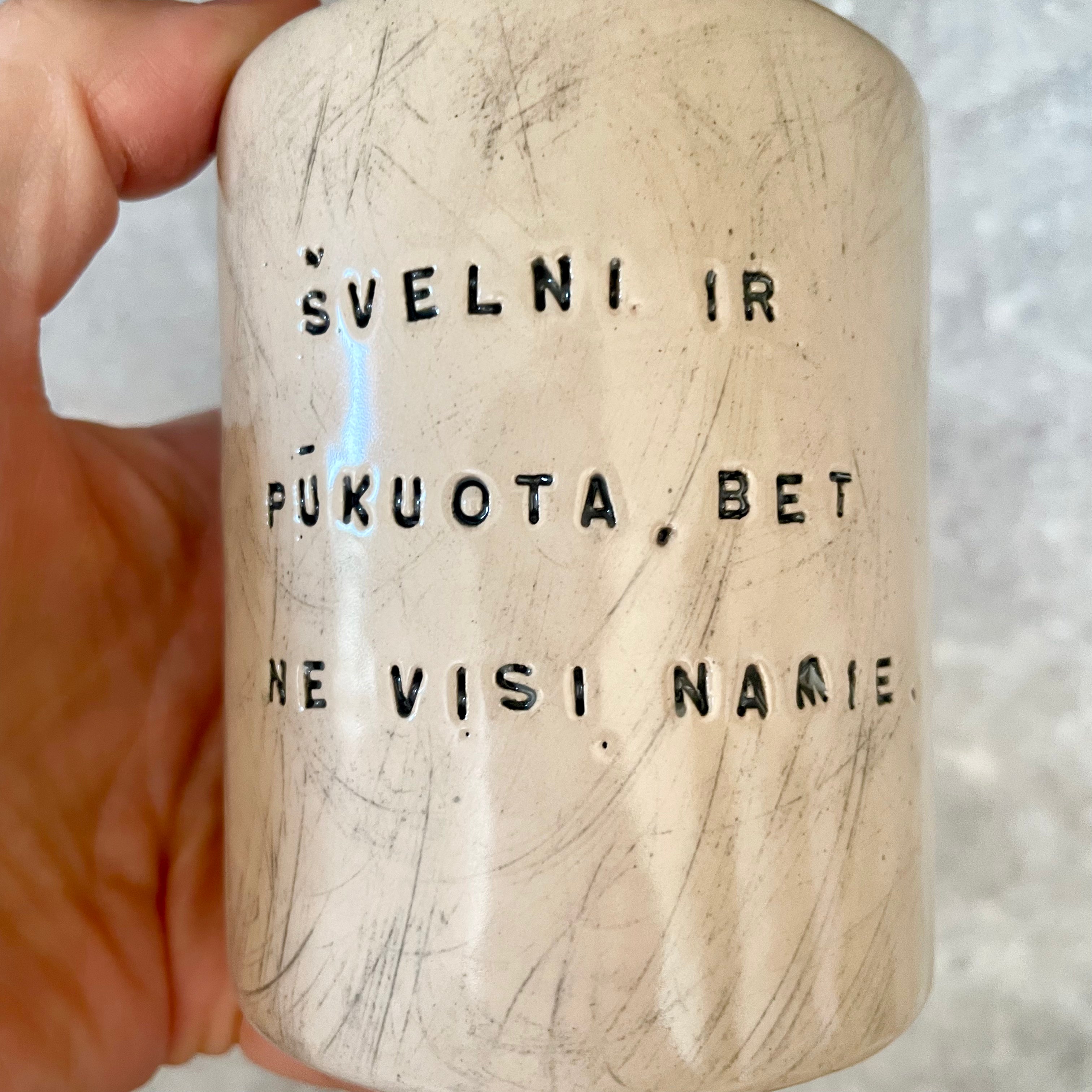 Funny ceramic tumbler mug for her