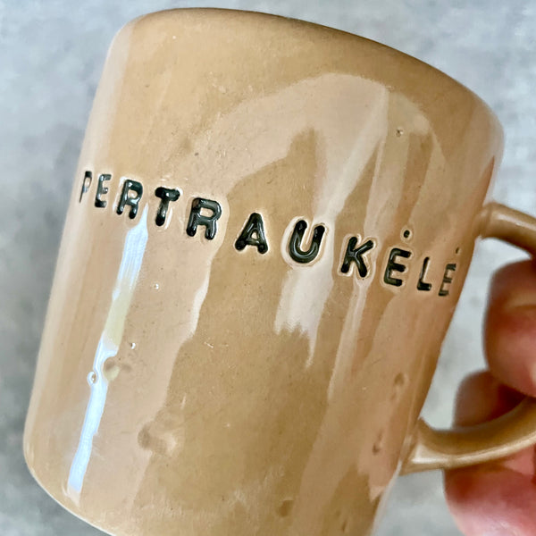 Cozy light brown mug