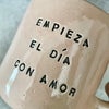 Big heavy mug with saying in Spanish