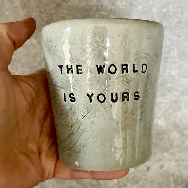 Pale blue inspirational mug