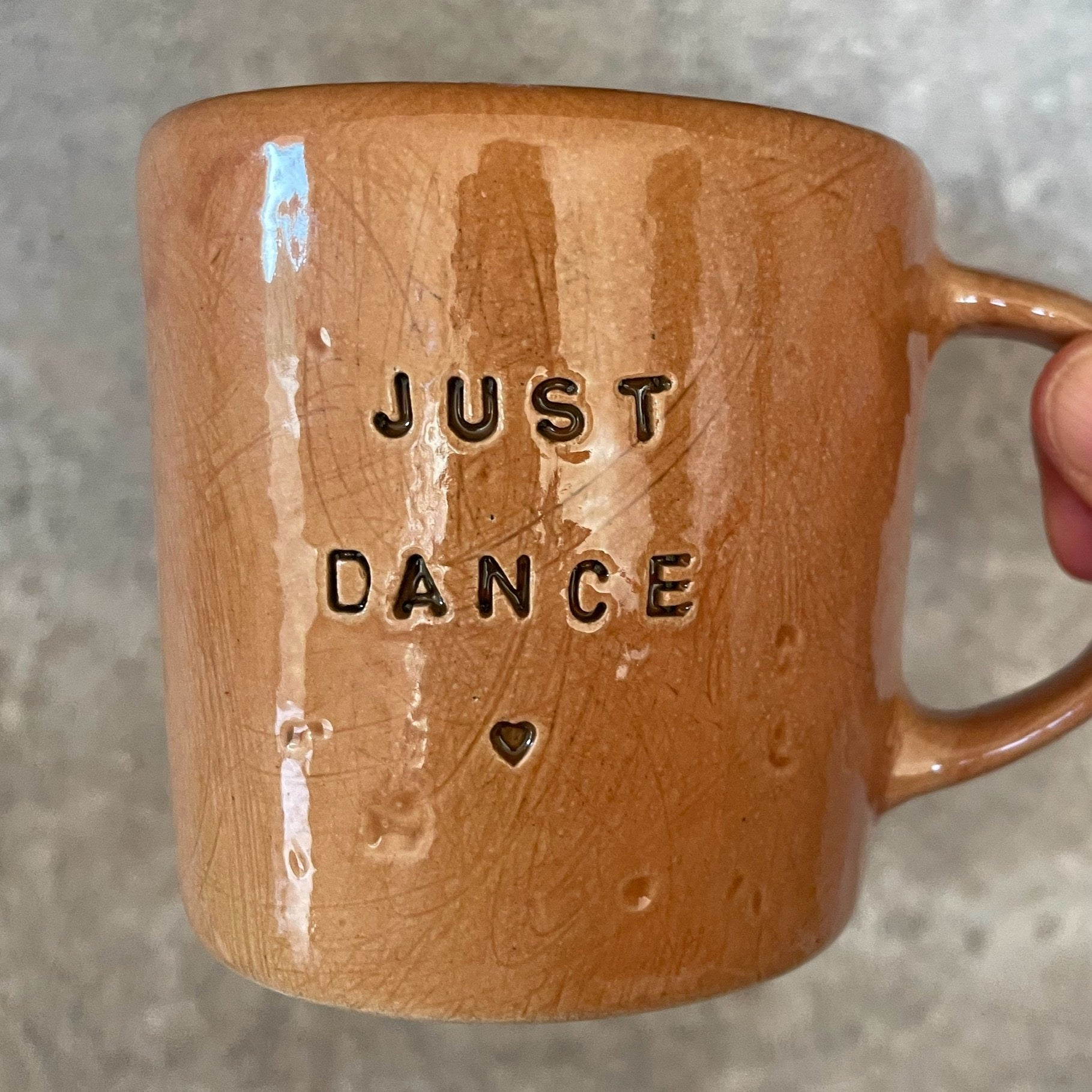 Handmade mug Just dance| Red Tuxedo Ceramics