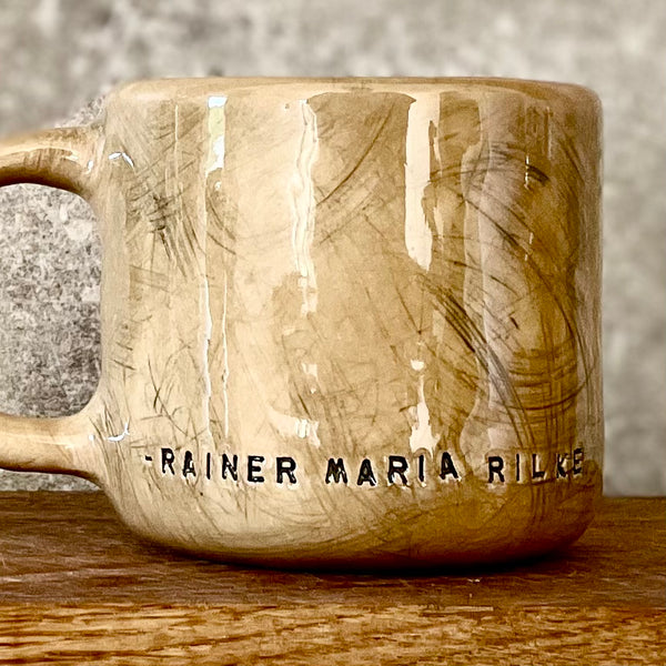 Ceramic mug with creativity quote