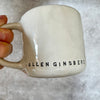 Ceramic coffee mug with writer quote