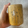 Yellow mushroom mug